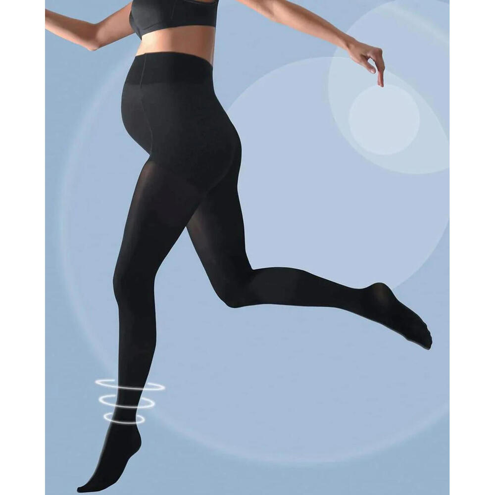 Cache Coeur Opaque Activity Maternity Black Tights 70 Denier Size S